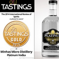 The 2014 International Review of Spirits awarded Platinum Vodka the Gold Medal with 91 Points naming it 'Exceptional'